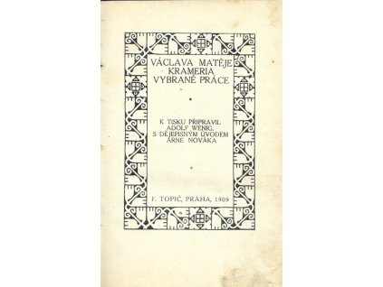 466700 vaclava mateje krameria vybrane prace hrstka povidek ze spisu p k roseggra