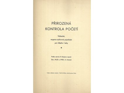 468659 prirozena kontrola poceti vedecke eugeno vychovne pojednani pro lekare i laiky