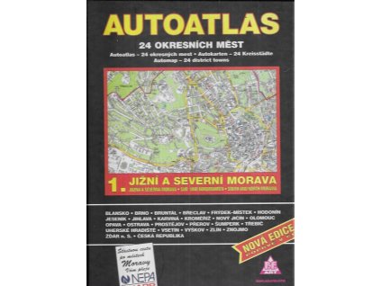 499259 autoatlas 24 okresnich mest nova edice poprve v cr 1 dil jizni a severni morava