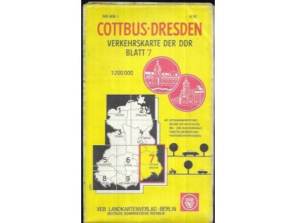499796 verkehrskarte der ddr 7 cottbus dresden