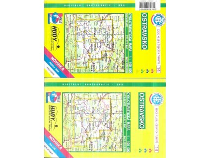 516845 ostravsko cykloturisticka mapa 1 100 000 novinka znacene cyklotrasy digitalni kartografie gps