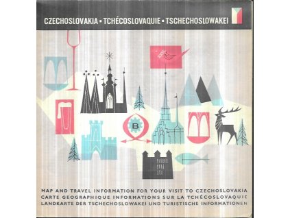 517703 czechoslovakia tchecoslovaquie tschechoslowakei map and travel information for your visit to czechoslovakia carte geographique informations sur la tchecoslovaquie landkarte der tschechoslowakei und turistische informationen