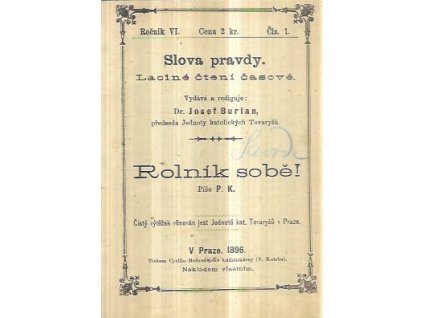 518150 rolnik sobe zde se prodava cholera sporivost zlata cesta mezi marnotratnosti a lakotou cirkev a klerikalismus odpoved na hanopis