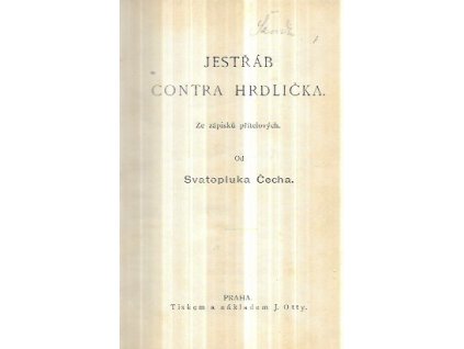 518861 jestrab contra hrdlicka ze zapisku pritelovych statkarovo jitro povidka albert