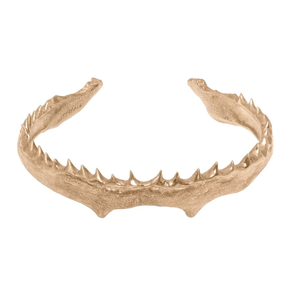 Jaw double pearl bracelet - gold-plated silver