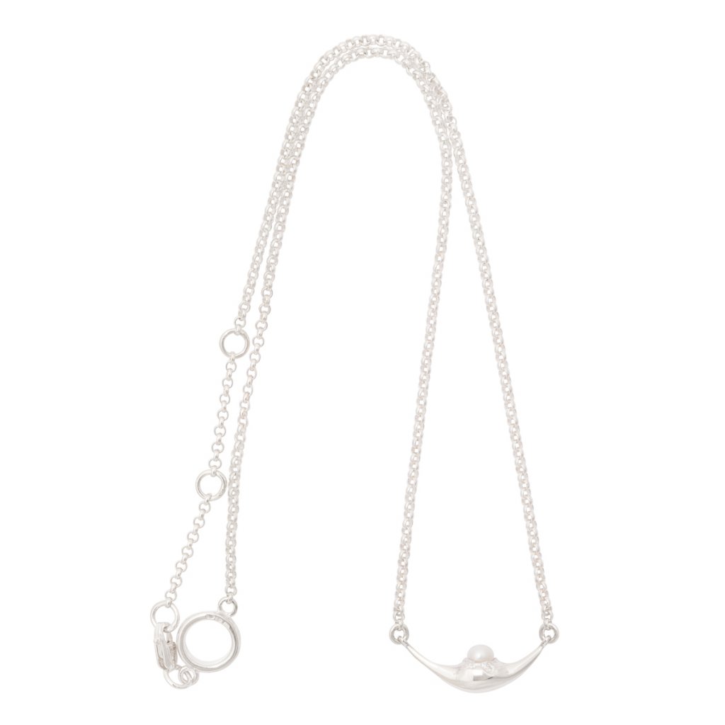 Mini fang necklace - silver