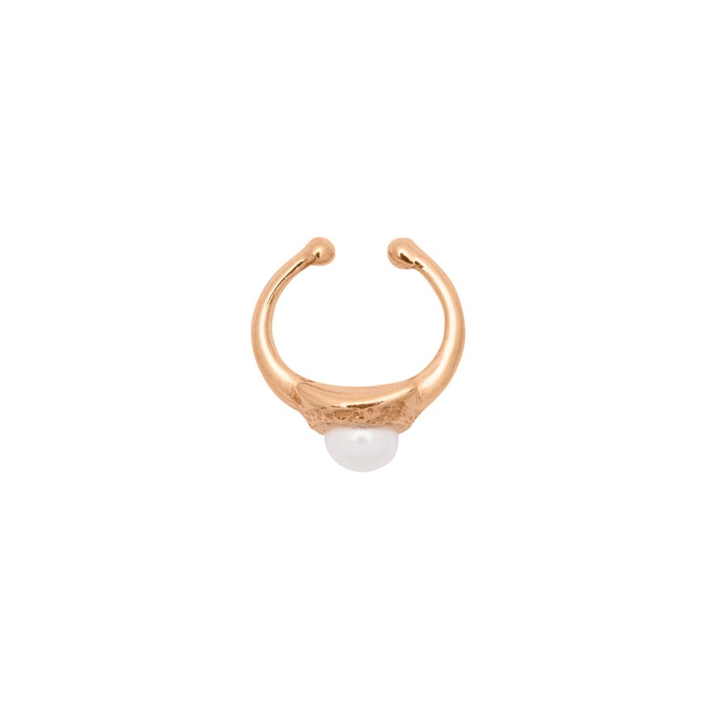 Mini septum - gold-plated silver
