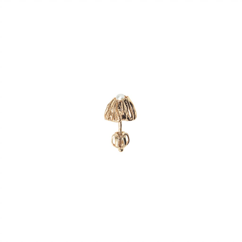 PICO PEARL EARRING L AG GOLD PLATED