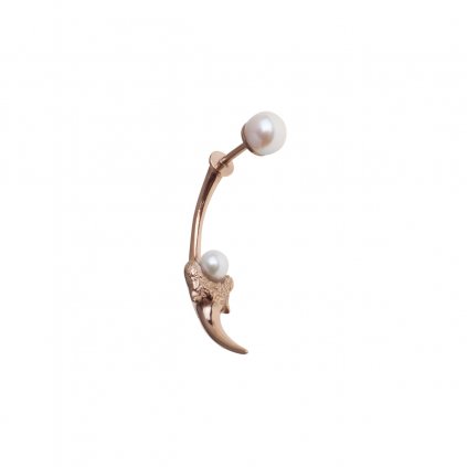 Blacktip pearl earring-gold