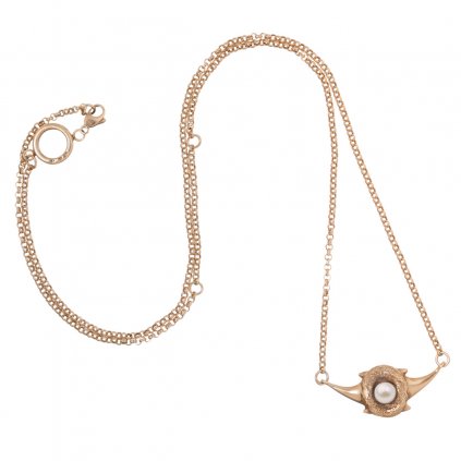 Zambezi chain pearl necklace-gold