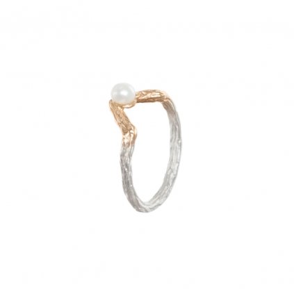 Small tip ring-silver/gold