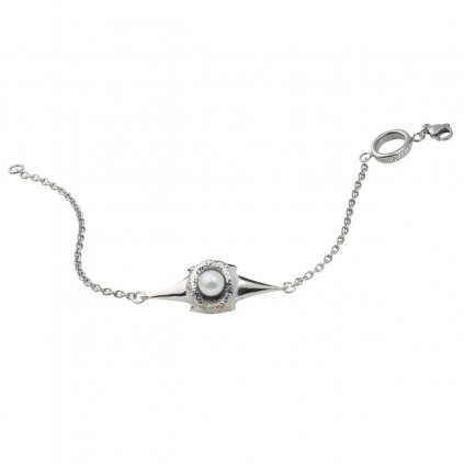 Blacktip chain bracelet-silver