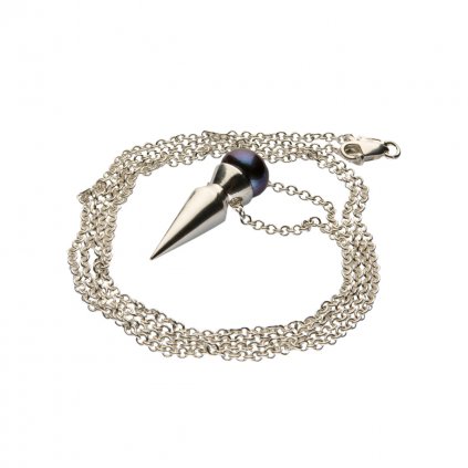 Spike pearl pendant-silver