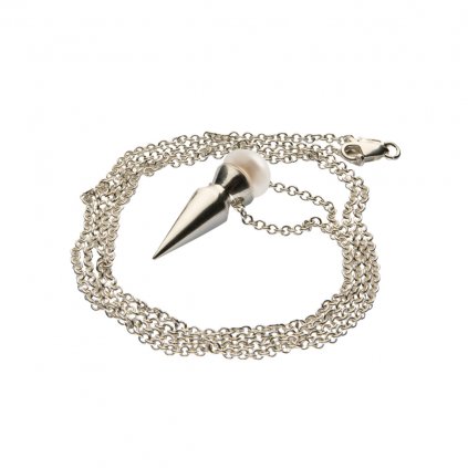Spike pearl pendant-silver