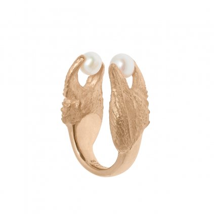 Crab ring - gold-plated silver