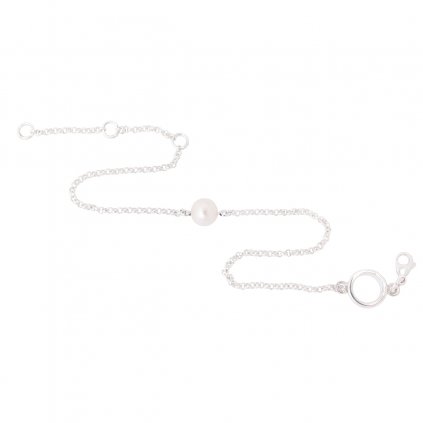 Pearl anklet - silver