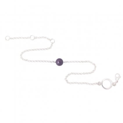 Pearl anklet - silver