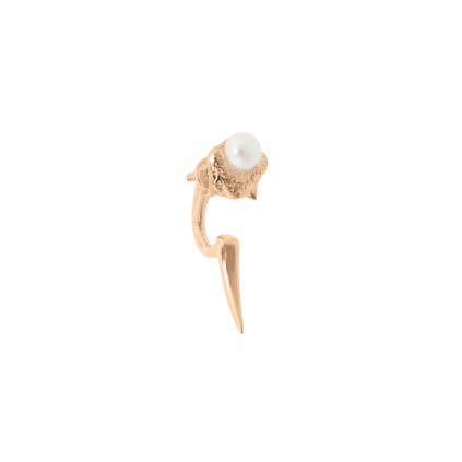 Mini blacktip earring - gold-plated silver