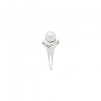 ag white a Mini fang earrings