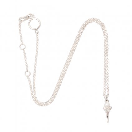 Mini tooth necklace - silver