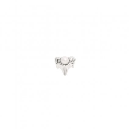 ag white a petite A earring