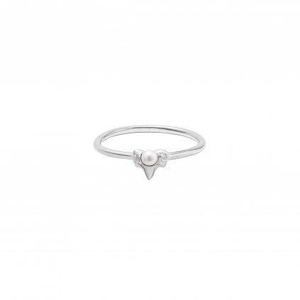 Petite A ring - 14kt white gold