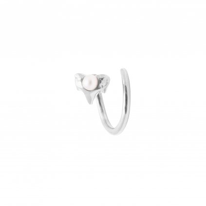 White Mabe Pearl Ring - S 1834 A WM - UC Silver & Gold Bali