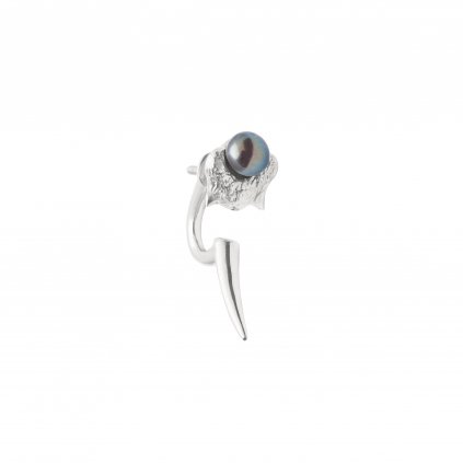 Mini blacktip earring - 14kt white gold
