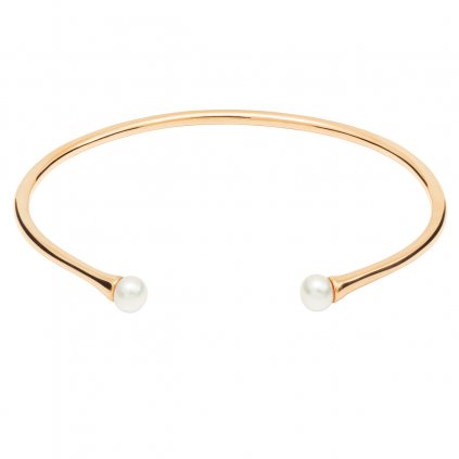 Double pearl bracelet - gold-plated silver