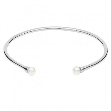 Double pearl bracelet - 14kt white Gold