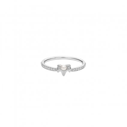 Petite A ring brilliant - 14kt white gold