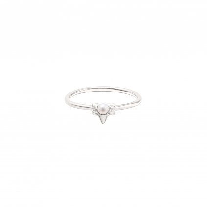 Petite A ring - silver