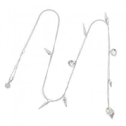 Concha multi pearl necklace - silver