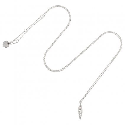 Concha pearl necklace medium A - silver