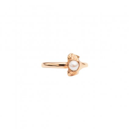Petite A ear cuff - septum horizontal - gold-plated silver