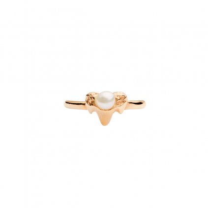 Petite A ear cuff - septum vertical - gold plated silver