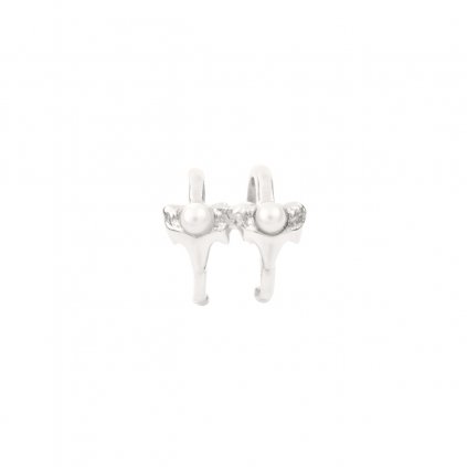 Petite A double earcuff - silver