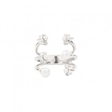 Petite A triple ring - silver