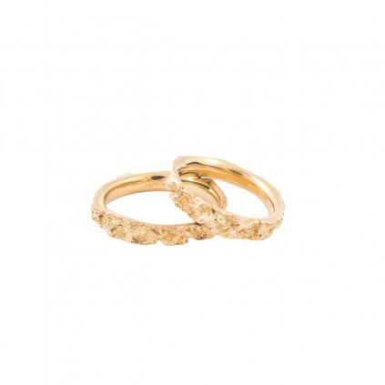 Agapi wedding rings - 14kt yellow gold