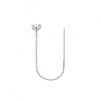 Petite A chain earring - 14kt white gold