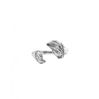 Esther pearl ring A - 14kt white gold