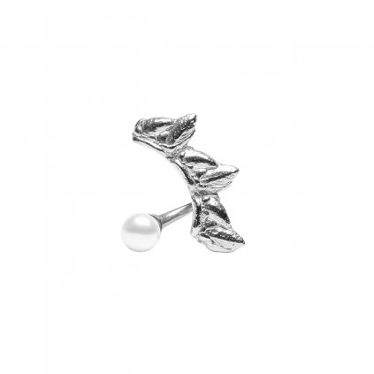 Sirene pearl earring - left - 14kt white gold