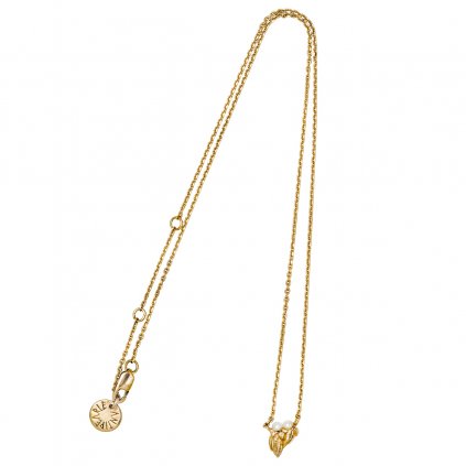 Ava petite pearl necklace - 14kt yellow gold