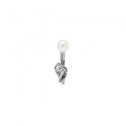 Ava pearl earring A - 14kt white gold