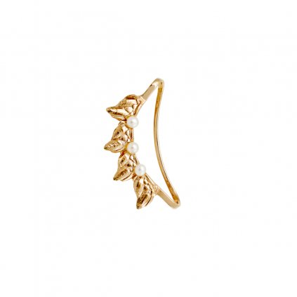 Sirene pearl earcuff - gold-plated silver