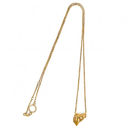 Ava grand pearl necklace - gold-plated silver