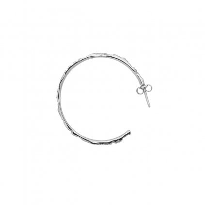 Foam earring D - thin - puzetta - 14kt white gold