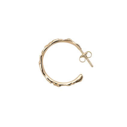 Foam earring C - thin - puzetta - 14kt yellow gold