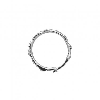 Foam earring C - thin - 14kt white gold