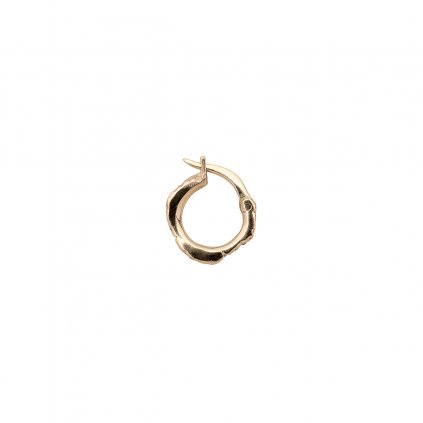 Foam earring A - thin - 14kt yellow gold